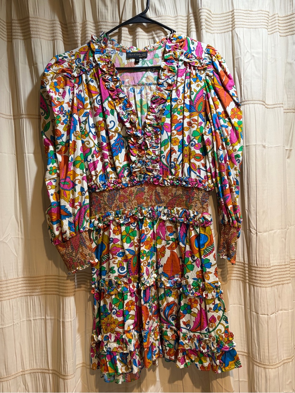 Bohemian Floral Ruffle Tiered Dress - Multicolor